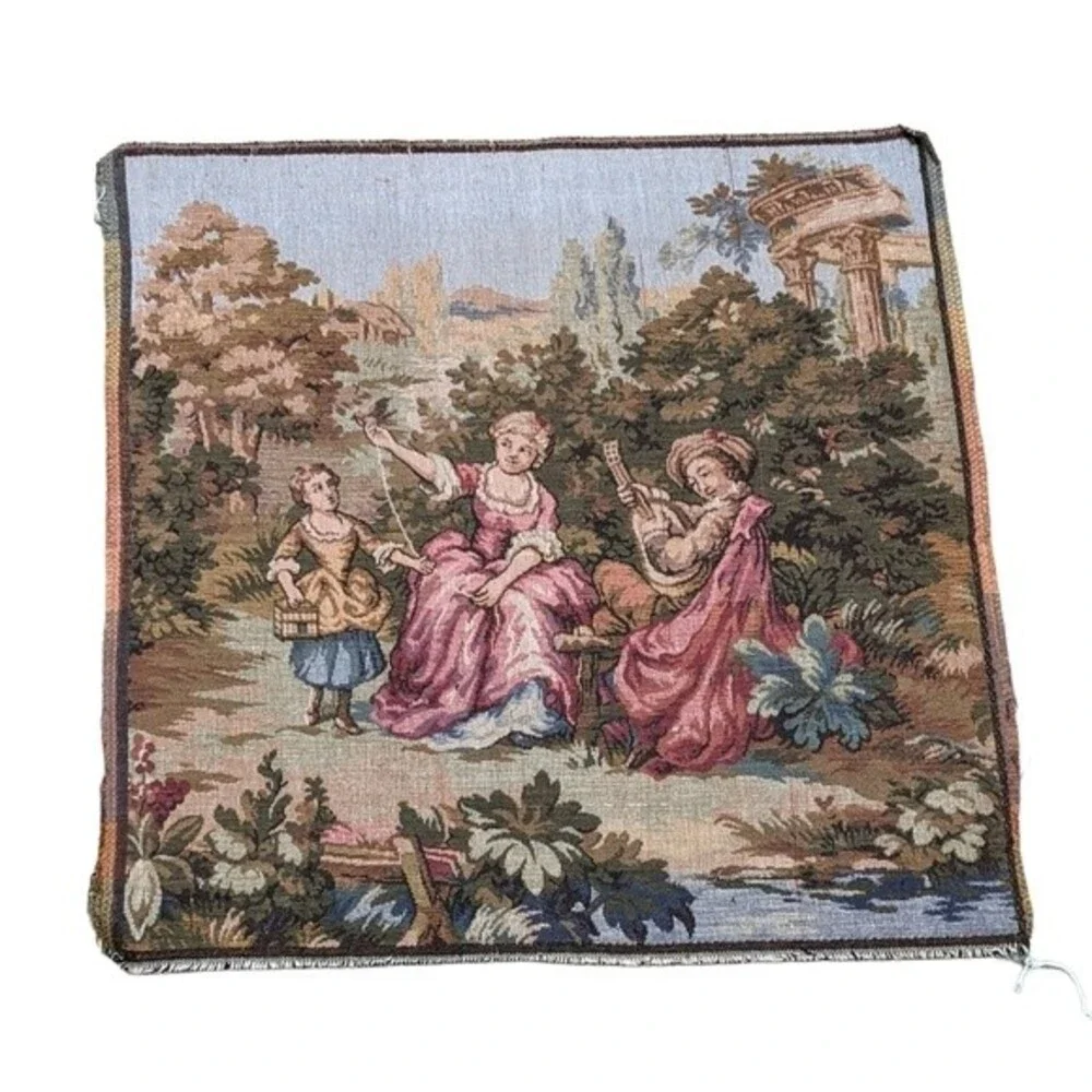 French tapestry wall woven romantic farmhouse